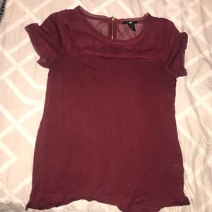 Burgundy blouse-like top